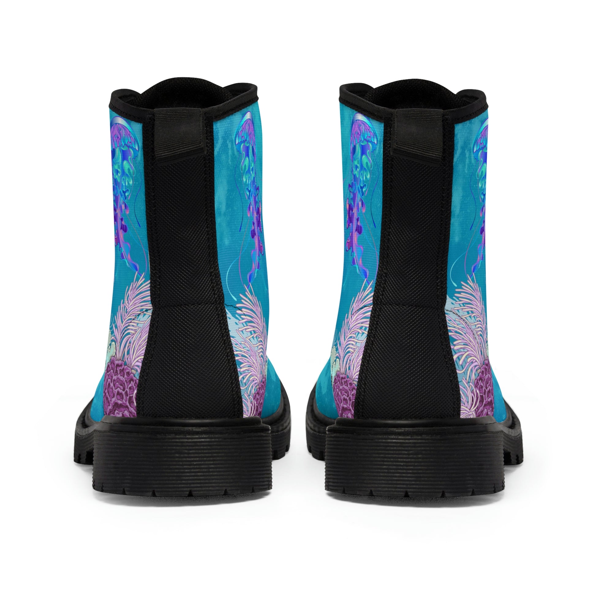 Jellyfish Women's Canvas Boots - Women’s Boots - Black - Back