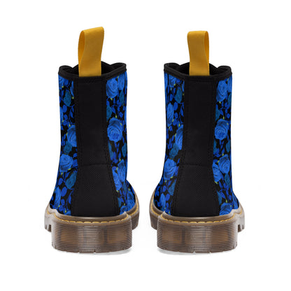 Blue Roses Women's Canvas Boots - Women’s Boots - Brown - Back