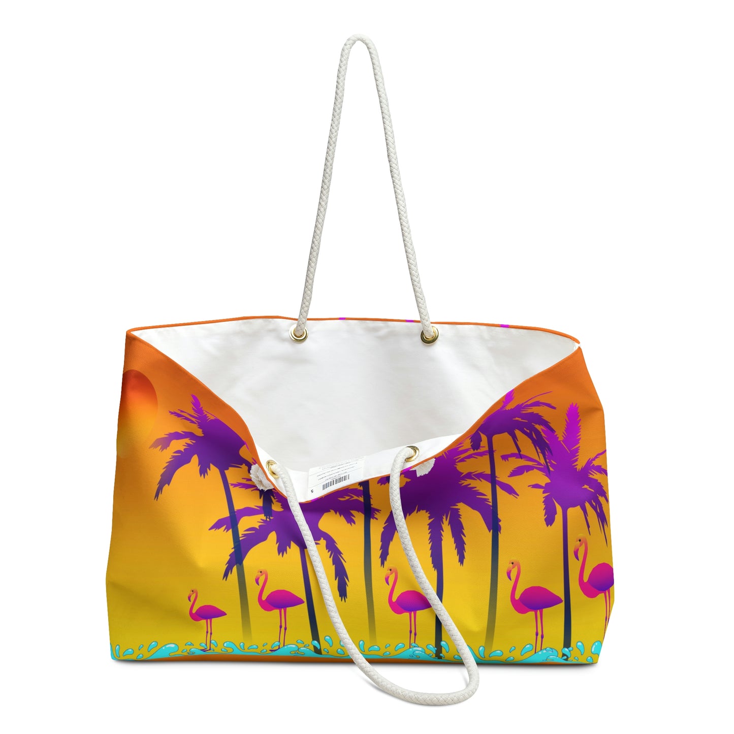 Flamingo Weekender Bag - Shoulder Bag - Gym Bag - Side