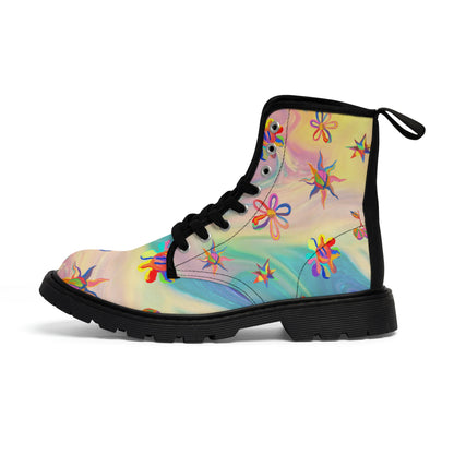 Pastel Women's Canvas Boots - Women’s Boots - Black - Left