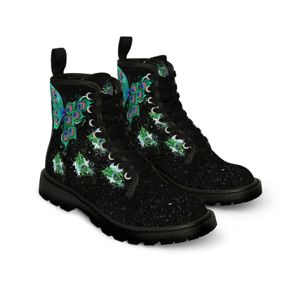 Butterfly &amp; Peacock Women's Canvas Boots - Women’s Boots - Black - On The Go