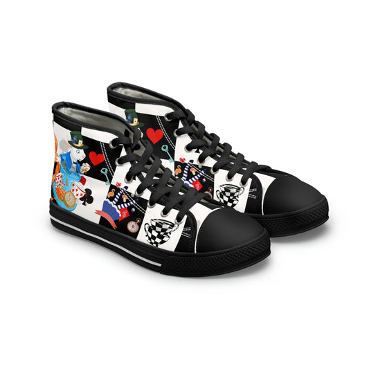 Alice in Wonderland Women's High-Top Canvas Shoes - Sneakers - Black