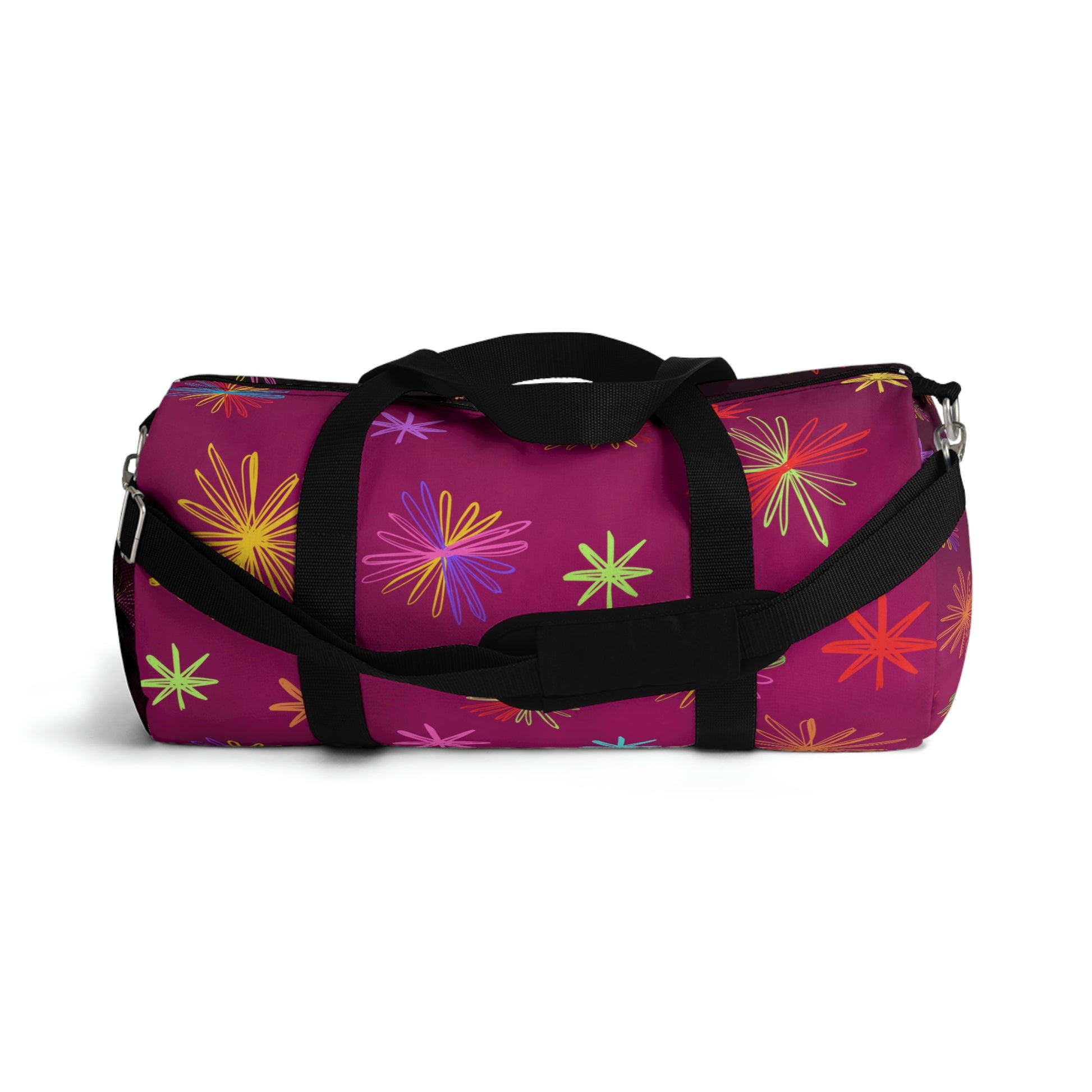 Floral Duffel Bag - Shoulder Bag - Gym Bag - Front