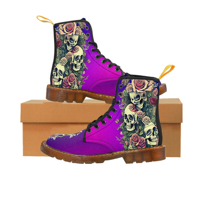 Skulls In The Garden Women's Canvas Boots - Women’s Boots - Brown