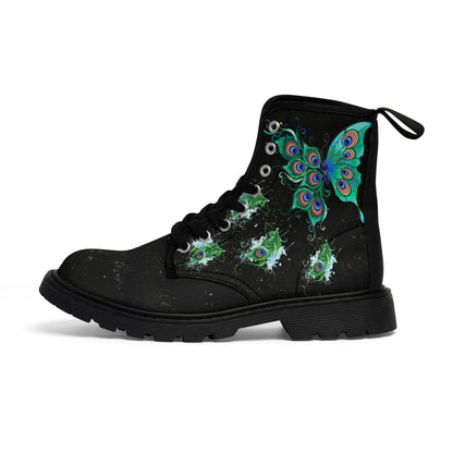 Butterfly &amp; Peacock Women's Canvas Boots - Women’s Boots - Black - Left