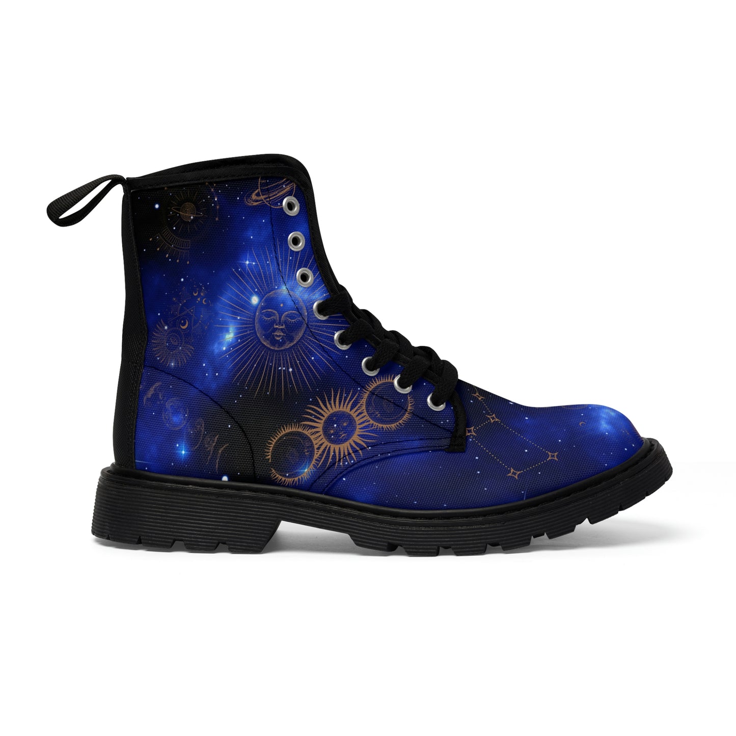 Constellations Women's Canvas Boots - Women’s Boots - Black - Right