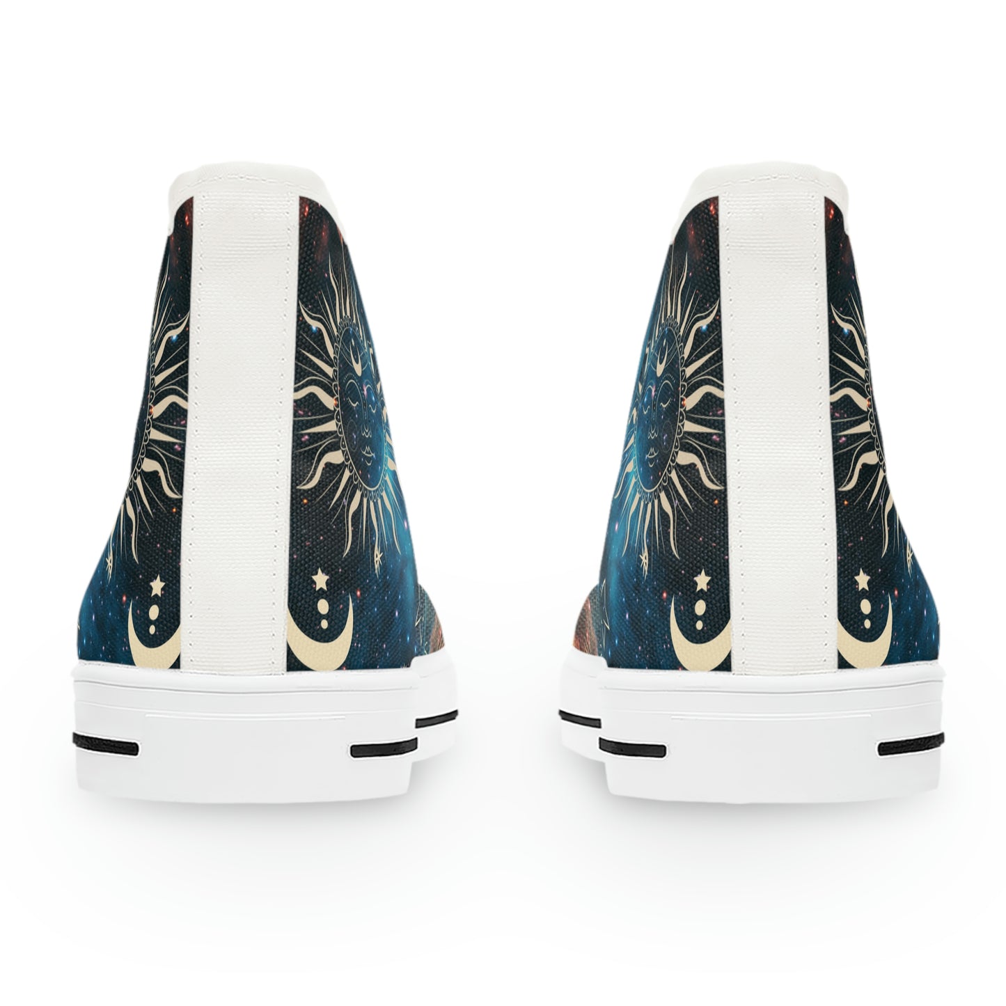 Constellations Women's High Top Canvas Shoes - Sneakers - White - Back