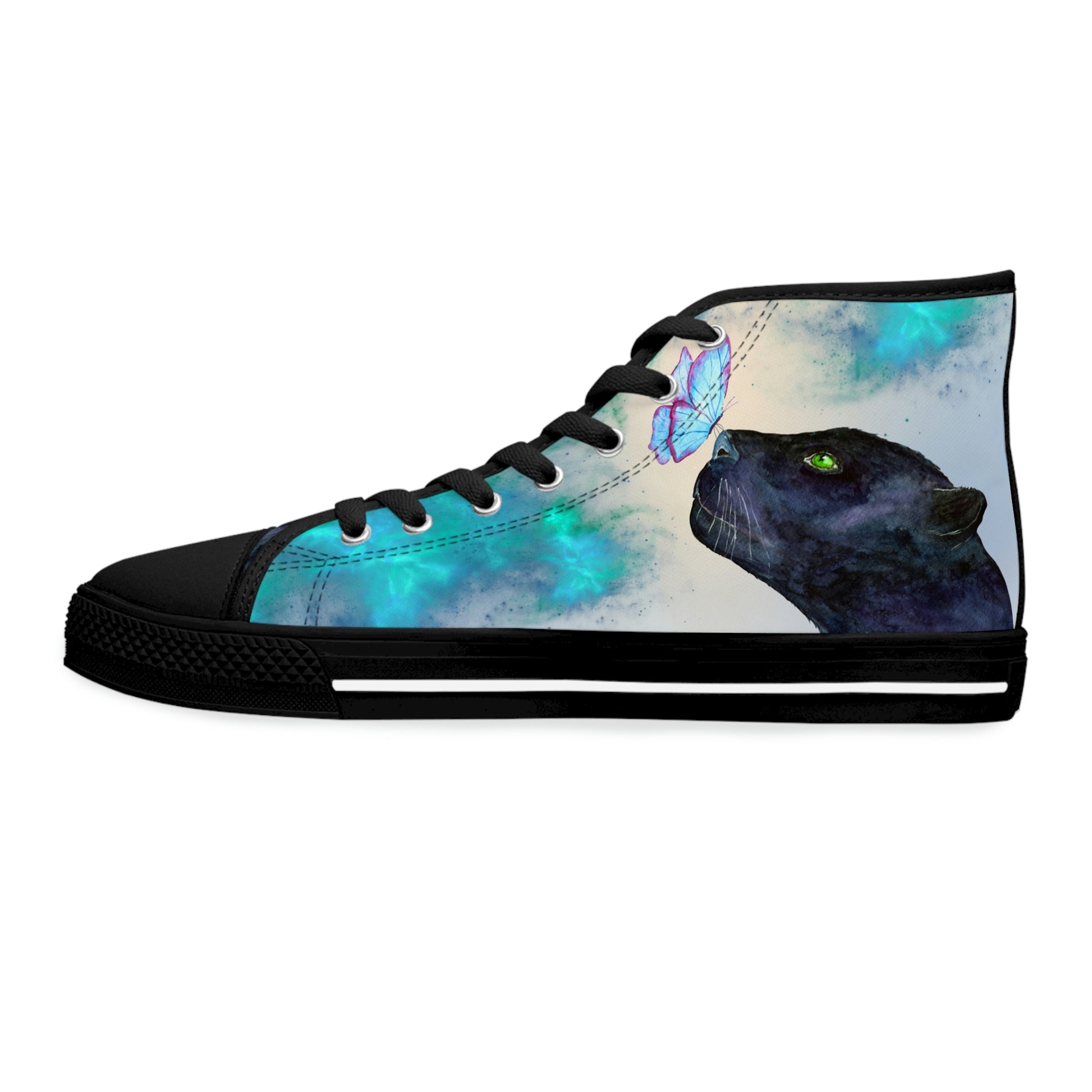 Black Panther Women's High-Top Canvas Shoes - Sneakers - Black - Left