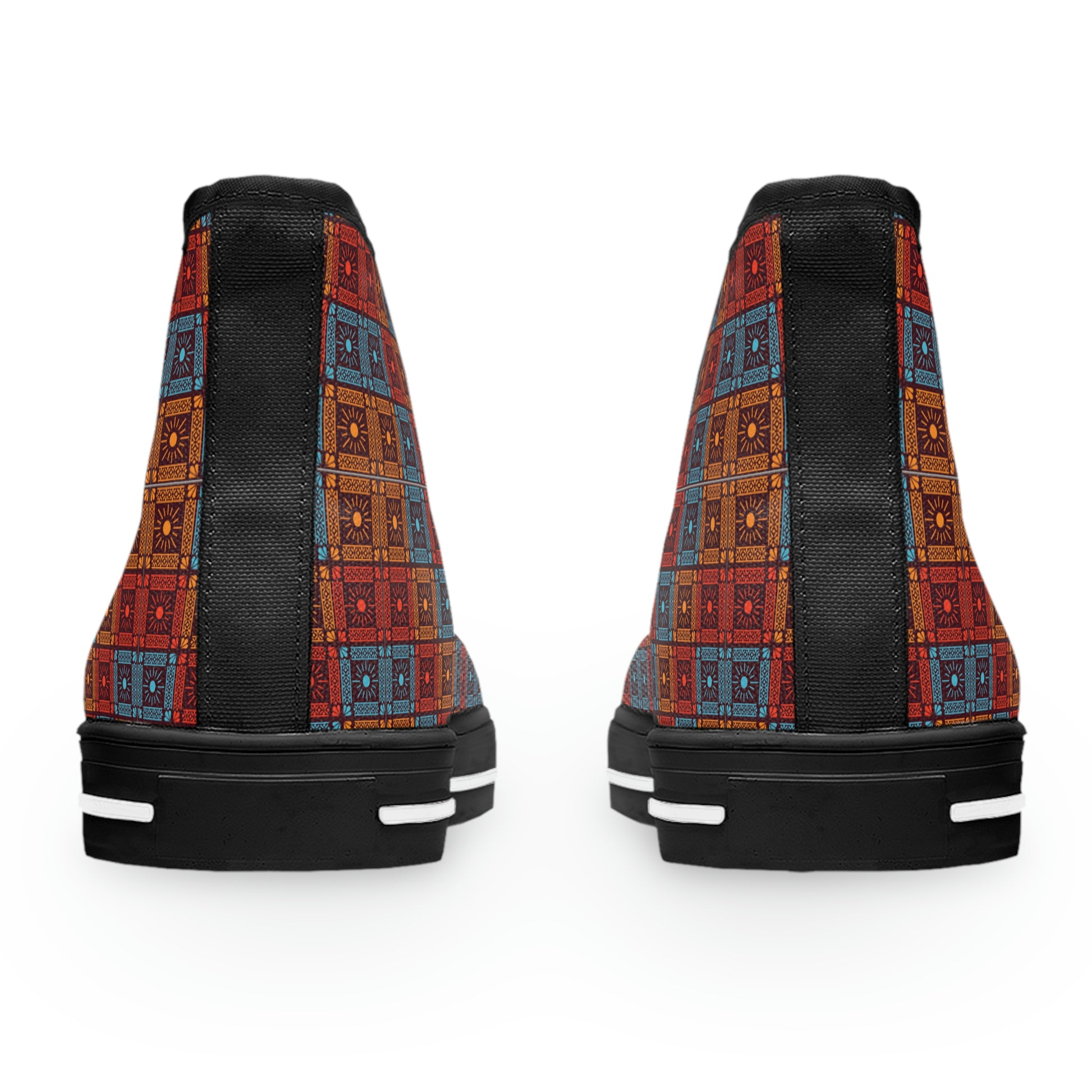 Unusual Patterns Women's High Top Canvas Shoes - Sneakers - Black - Back