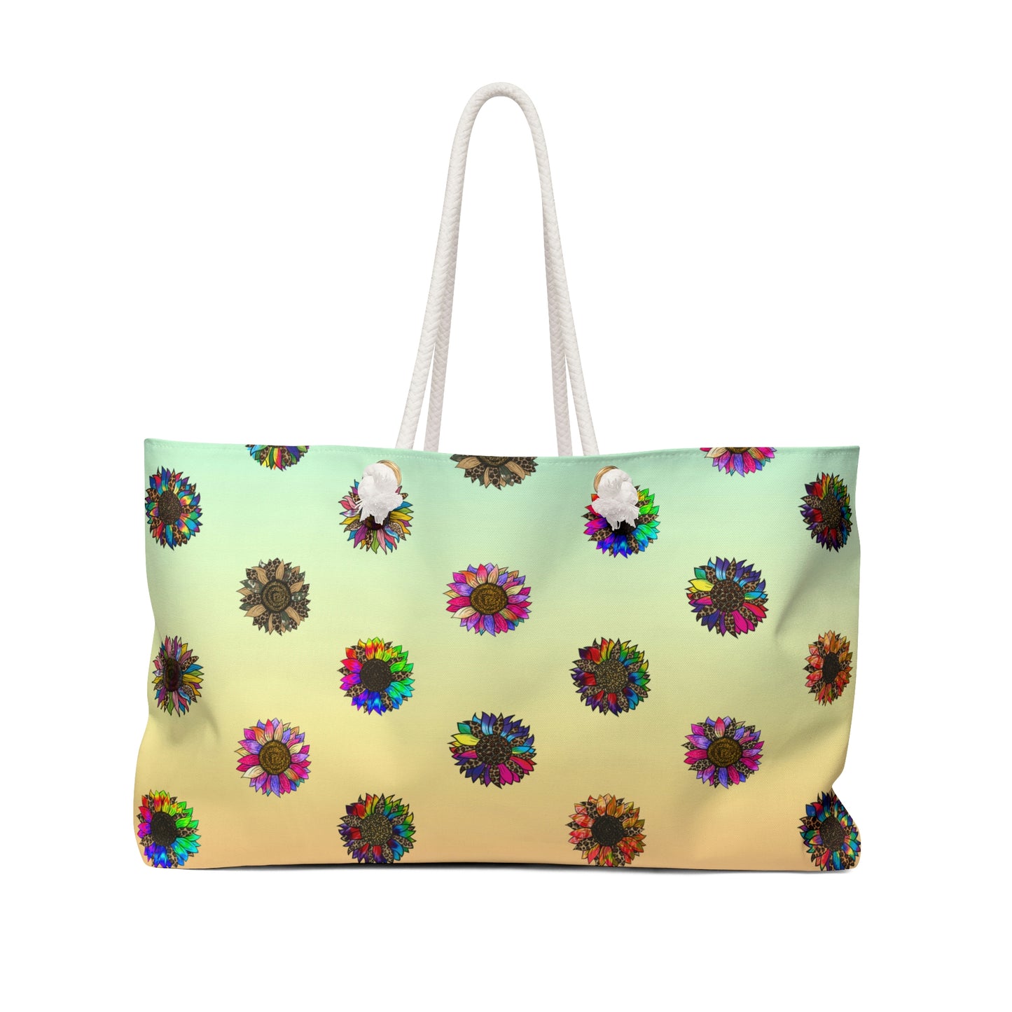 Colourful Sunflowers Weekender Bag - Shoulder Bag - Gym Bag - Side