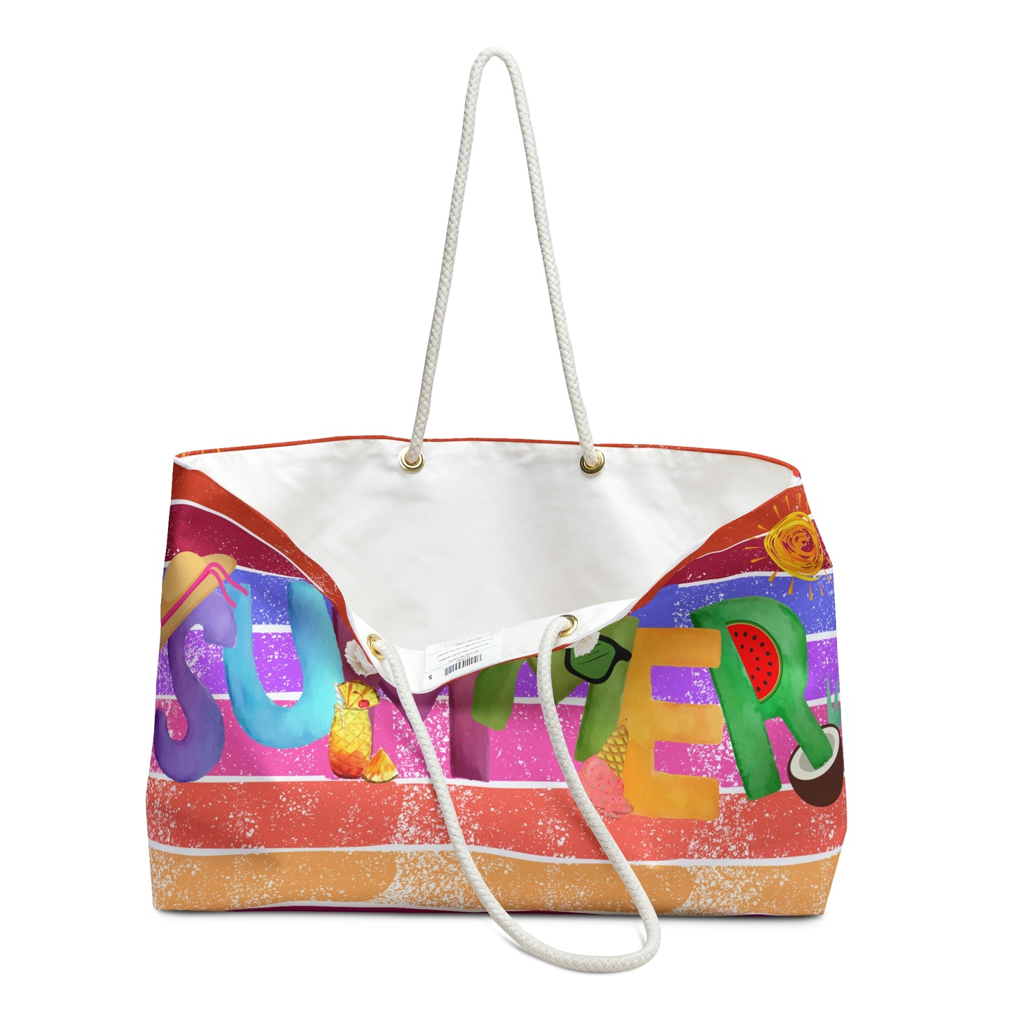 Summer Weekender Bag - Shoulder Bag - Gym Bag - Side