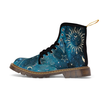 Stars in The Sky Women's Canvas Boots - Women’s Boots - Brown - Left