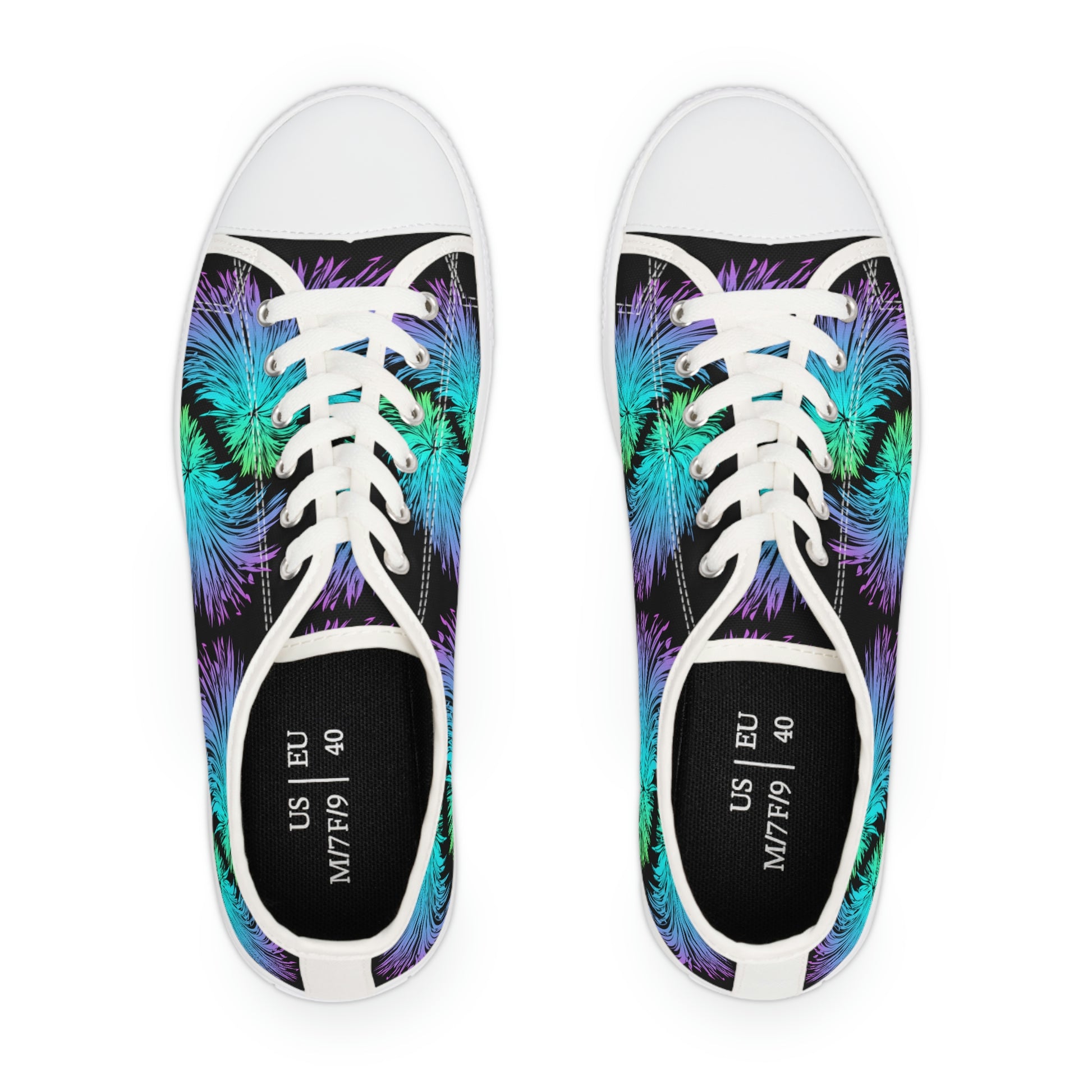 Vibrant Feather Women's Low Top Canvas Shoes | Sneakers | White | Top