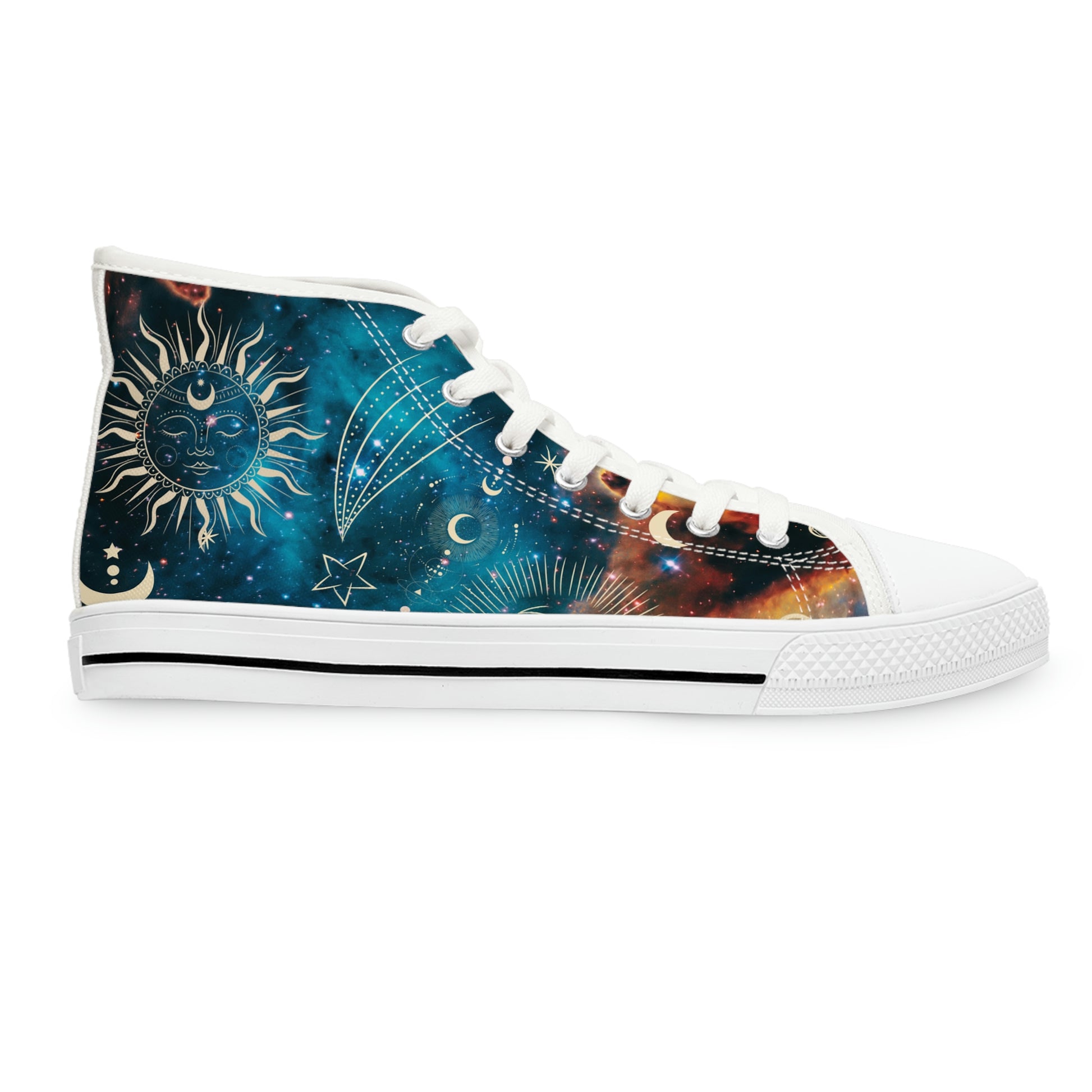 Constellations Women's High Top Canvas Shoes - Sneakers - White - Right