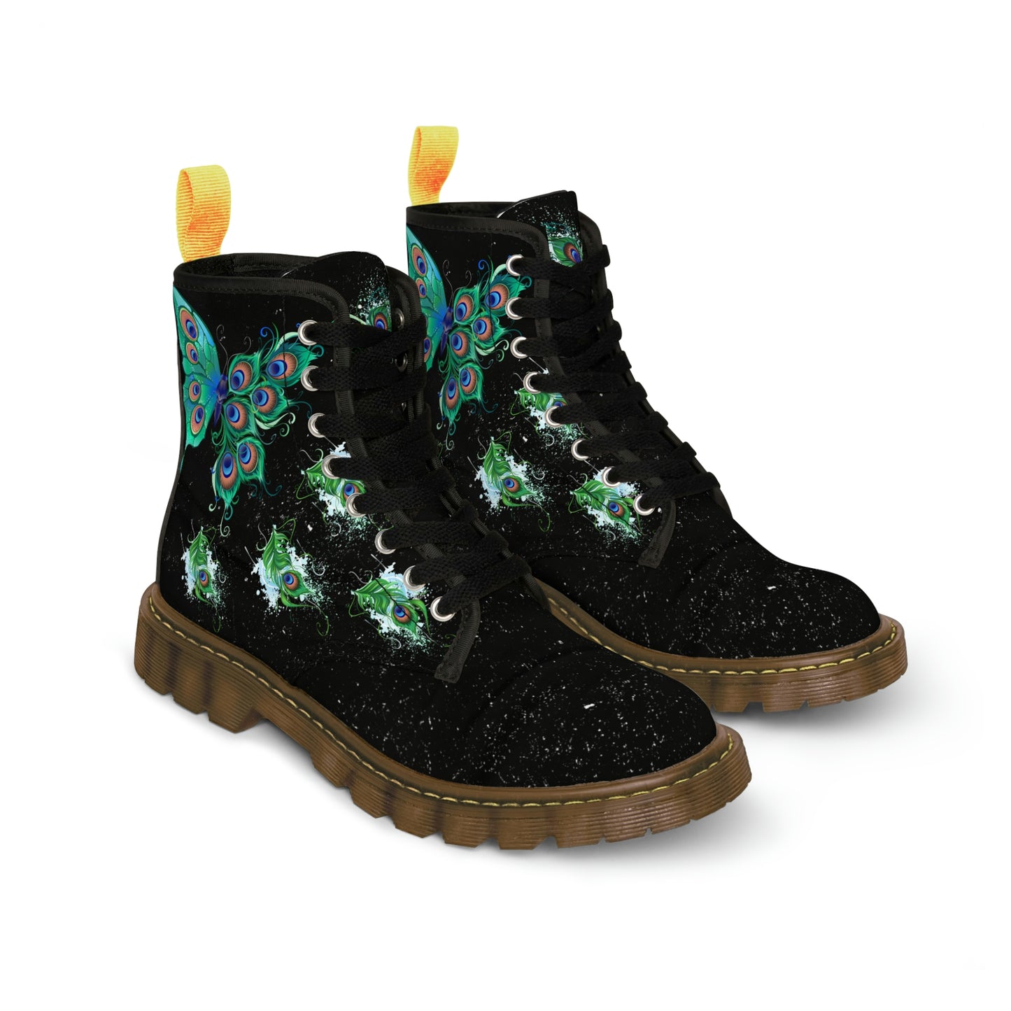 Butterfly &amp; Peacock Women's Canvas Boots - Women’s Boots - Brown - On The Go