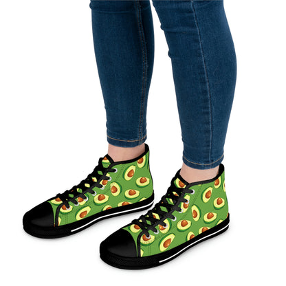 Avocados Women's High Top Canvas Shoes - Sneakers - Black - On The Go