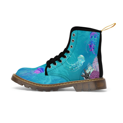 Jellyfish Women's Canvas Boots - Women’s Boots - Brown - Left