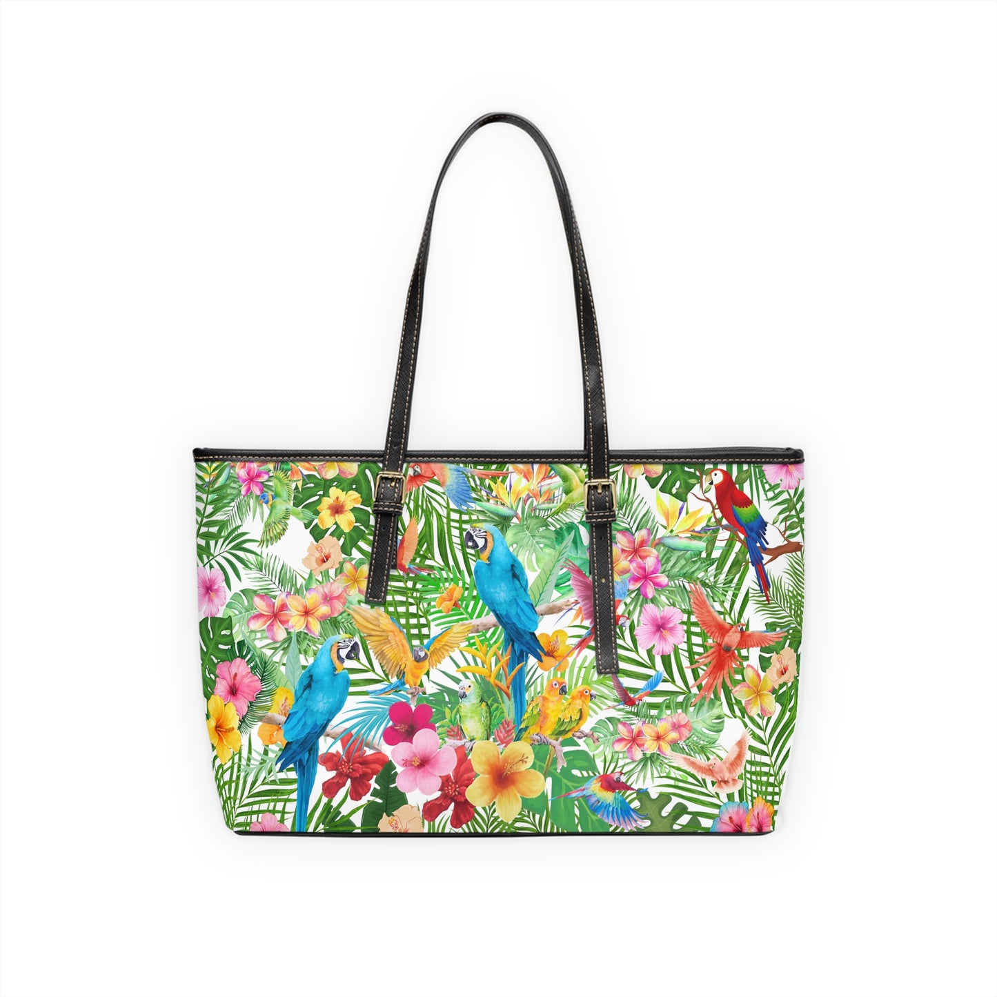 Hawaiian PU Leather Shoulder Bag - Leather Tote Bag - Modern Bag