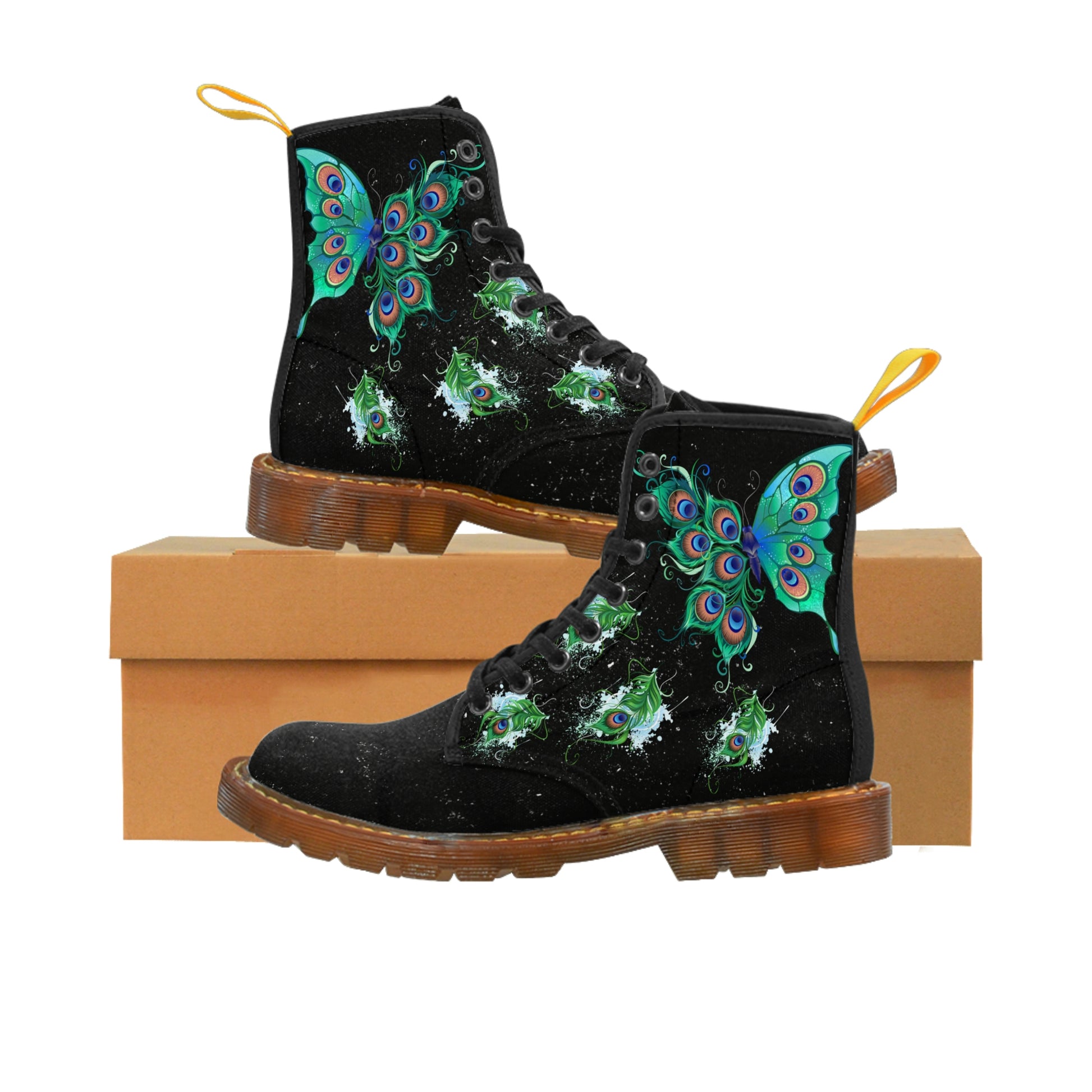 Butterfly &amp; Peacock Women's Canvas Boots - Women’s Boots - Brown