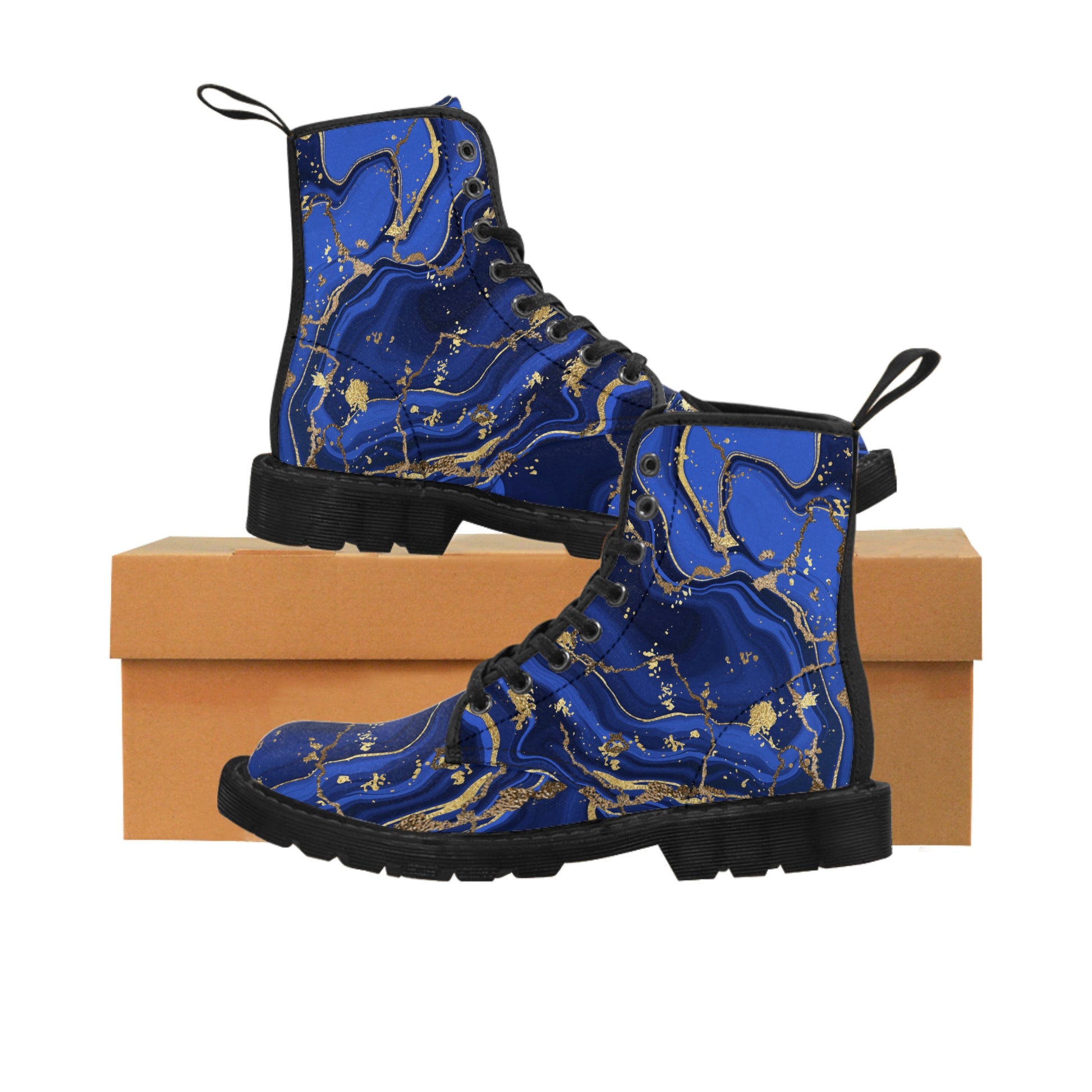 Blue Marble Women's Canvas Boots - Women’s Boots - Black