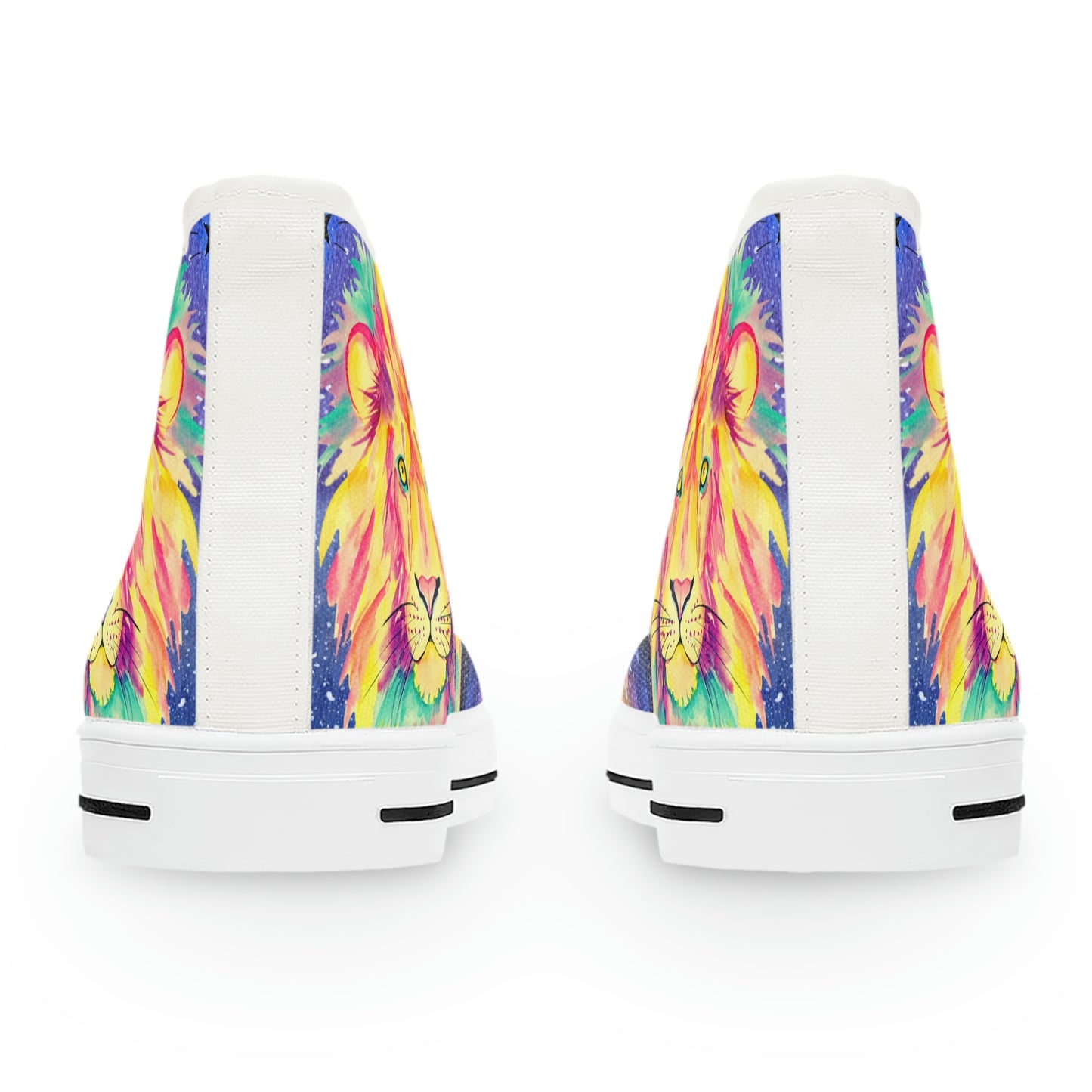 The King Women's High Top Canvas Shoes - Sneakers - White - Back