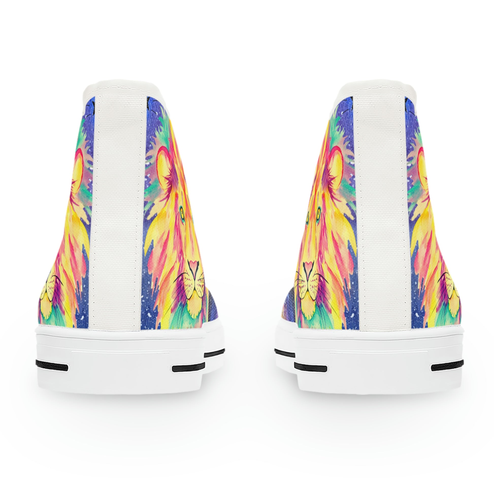 The King Women's High Top Canvas Shoes - Sneakers - White - Back