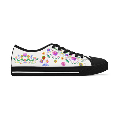 Mexican Motives Women's Low Top Canvas Shoes - Sneakers - Black - Right